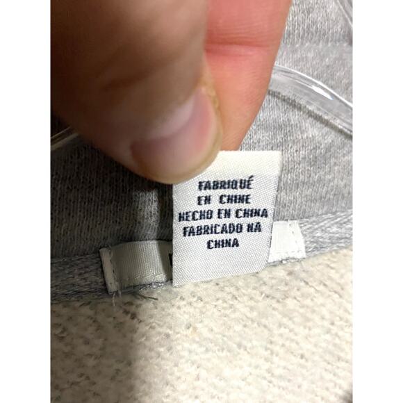 Forever 21 Gray Crop Top Pullover Sweater Drawstring Adjustable Waist Womens S - Picture 7 of 7